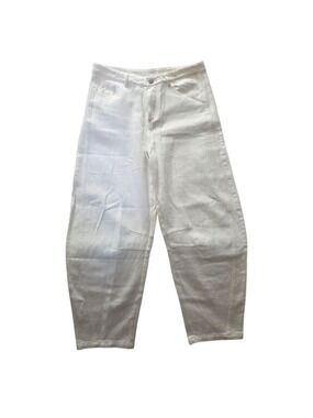 Boutique White High Waisted Paneled Mom Jeans M